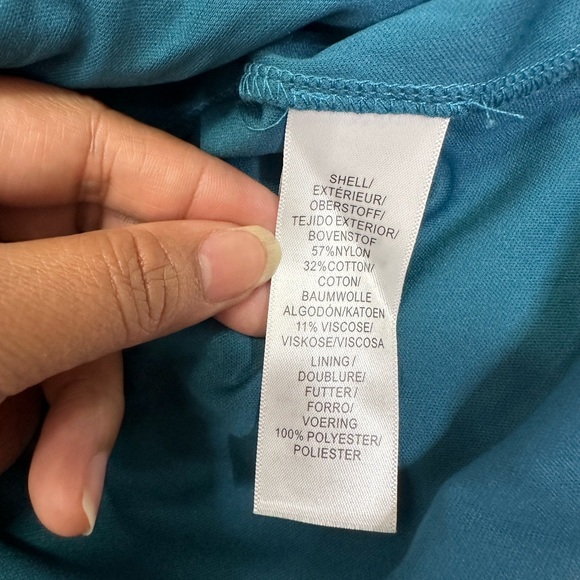 Adrianna Papell Teal Lace One-Shoulder Silhouette Mermaid Gown Size 10 - Picture 11 of 15